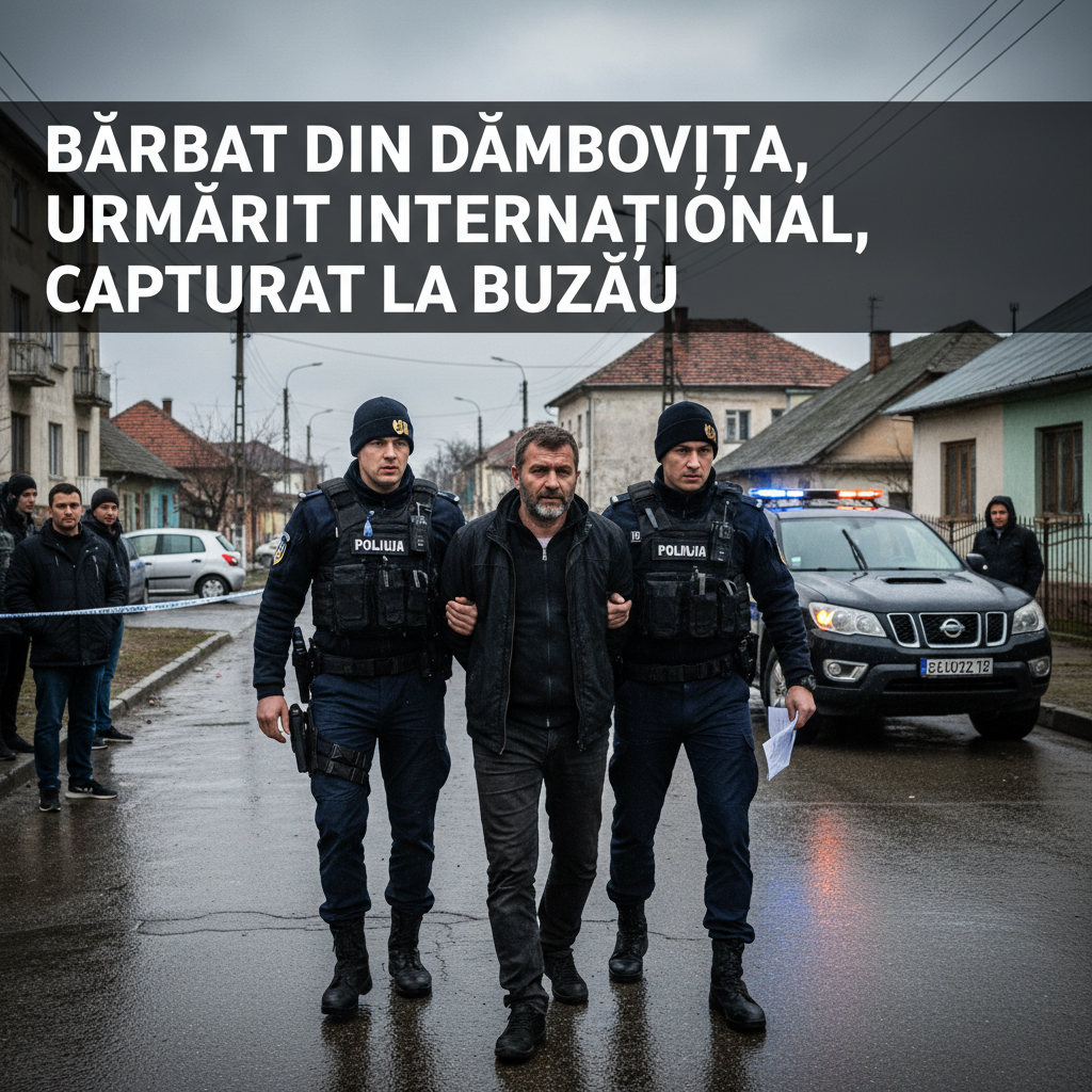 Bărbat din Dâmbovița, dat în urmărire internațională, prins la Buzău