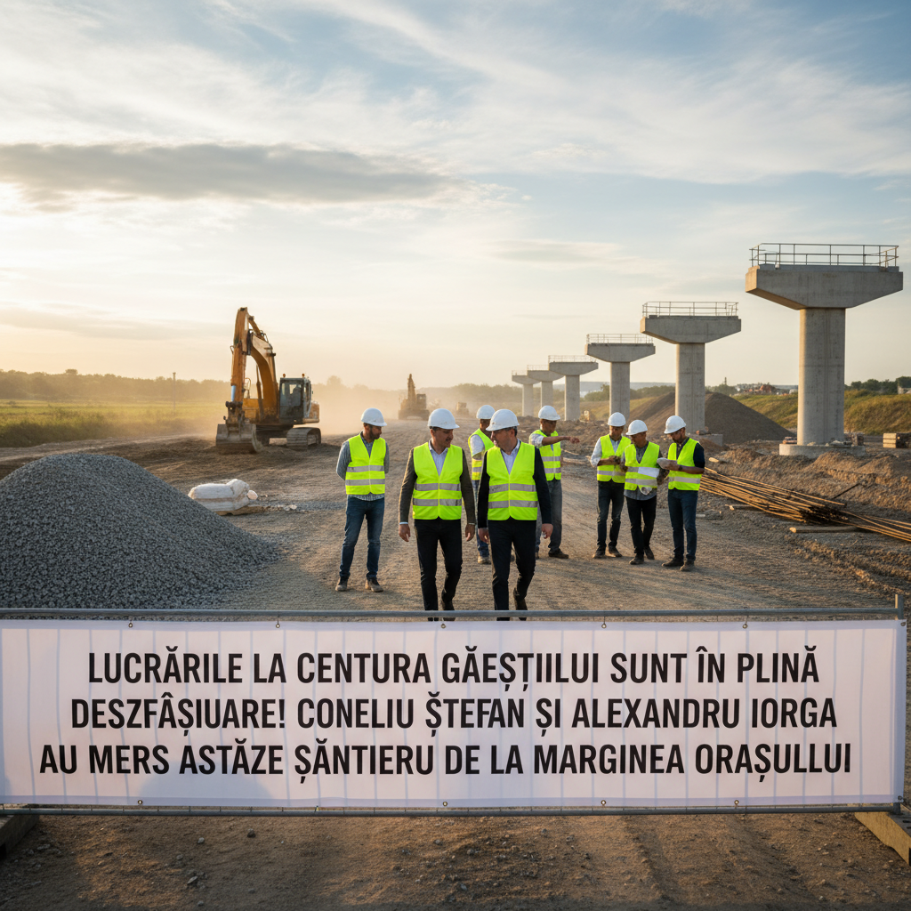 Corneliu Ștefan și Alexandru Iorga au vizitat șantierul orașului