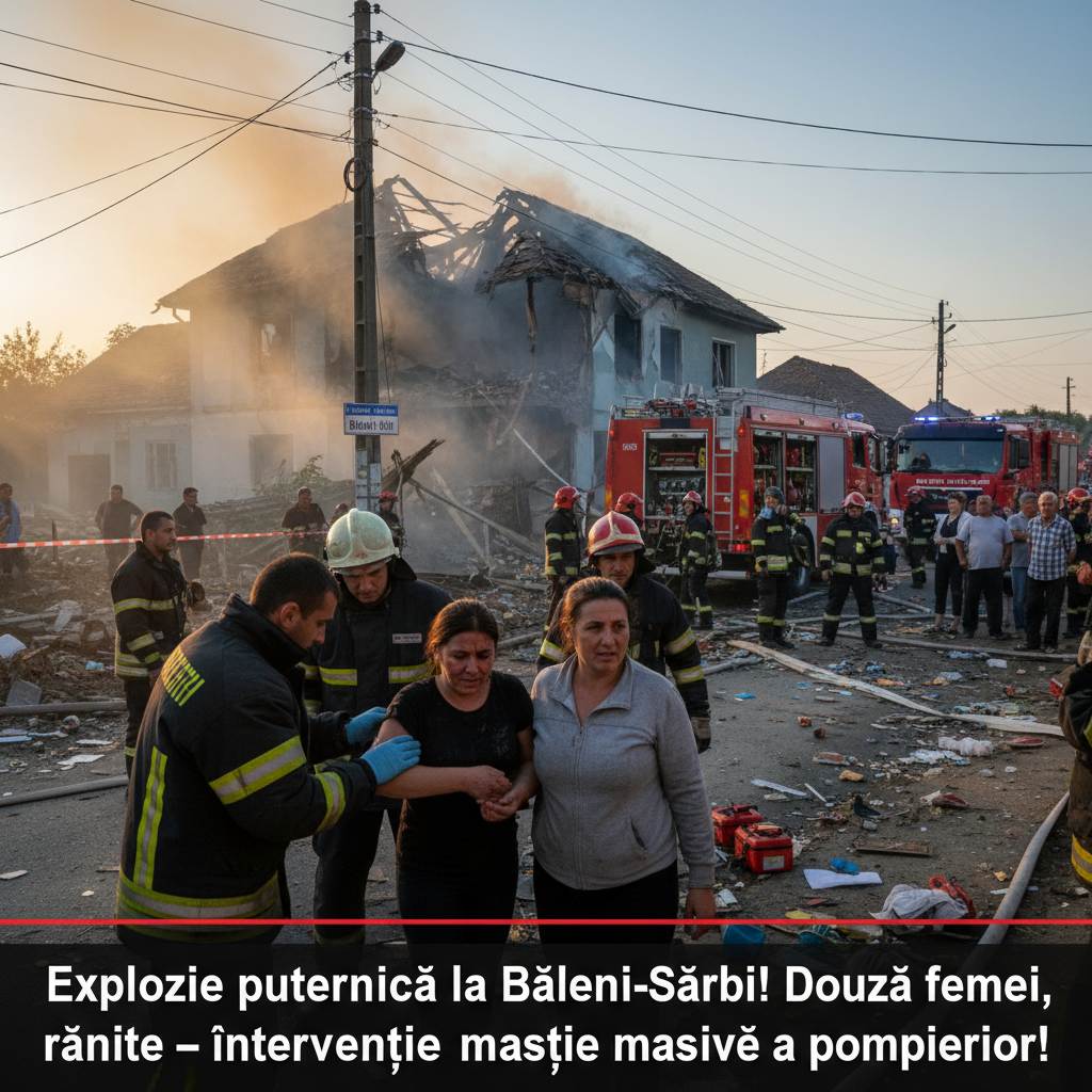 Două femei rănite și intervenție masivă a pompierilor