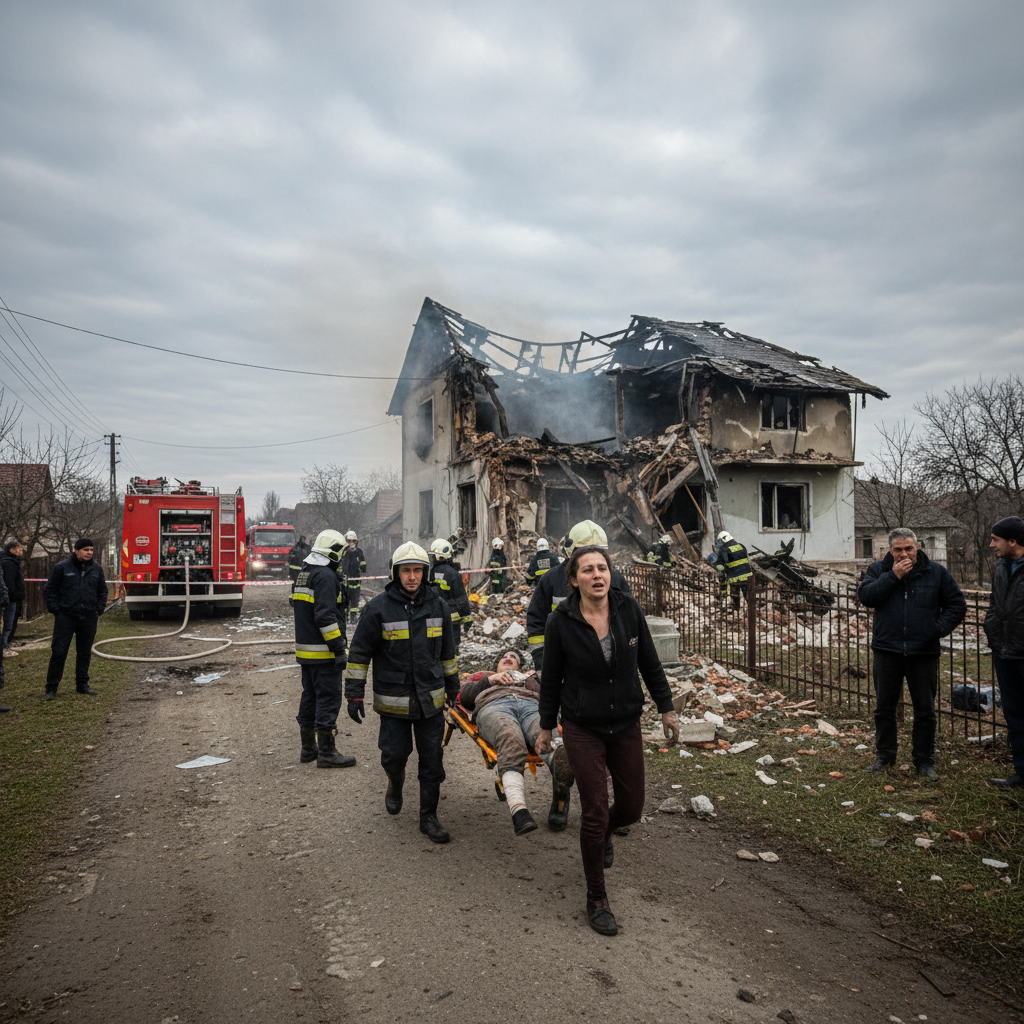 Femeie rănită cu arsuri severe