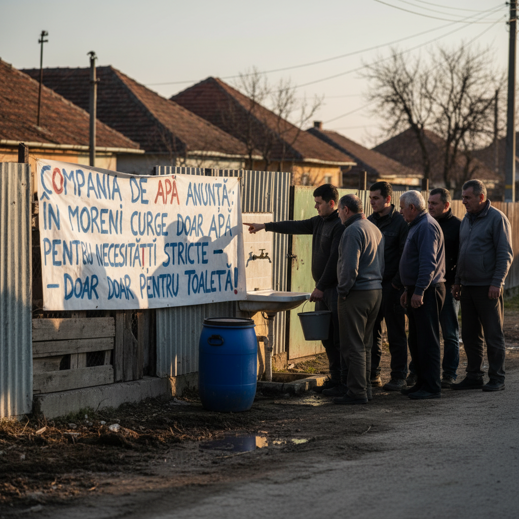 în Moreni, apa este disponibilă doar pentru necesități esențiale – utilizare exclusivă pentru toaletă!