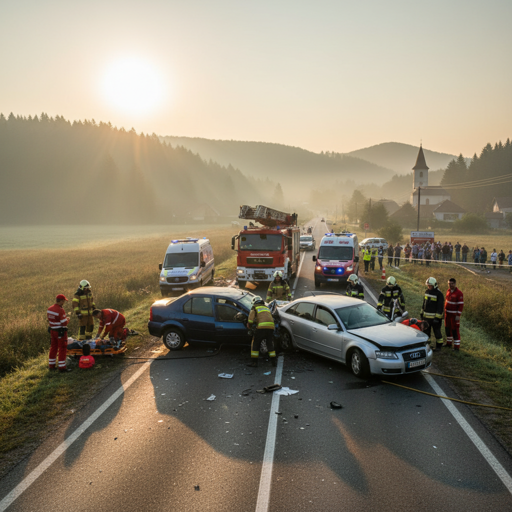 Pompierii și ambulanța au intervenit de urgență