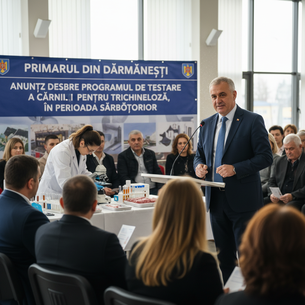 Primarul din Dărmănești anunță programul testării cărnii pentru trichineloză pe durata sărbătorilor