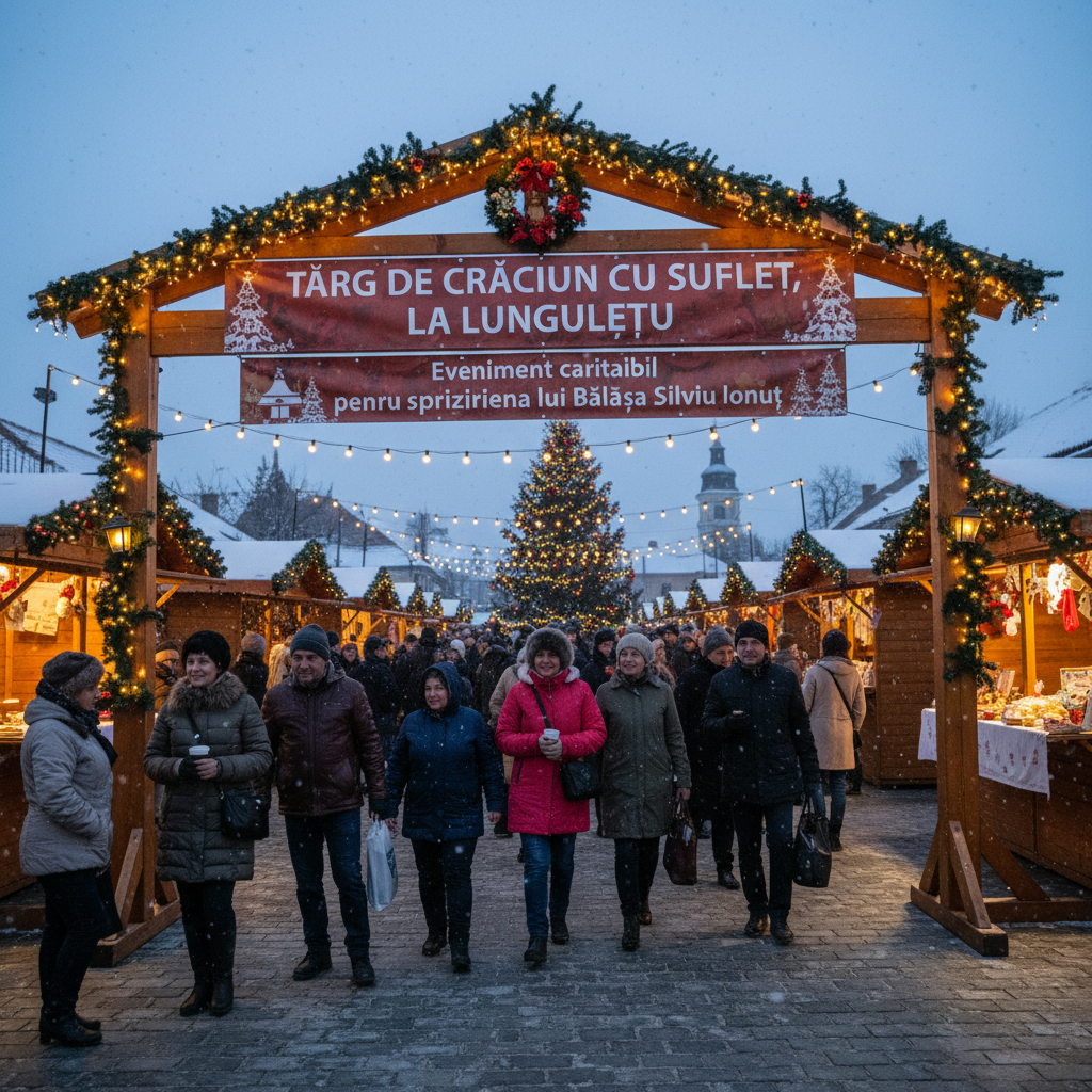 Târg de Crăciun caritabil la Lungulețu – Susține-l pe Bălașa Silviu Ionuț cu un gest din suflet