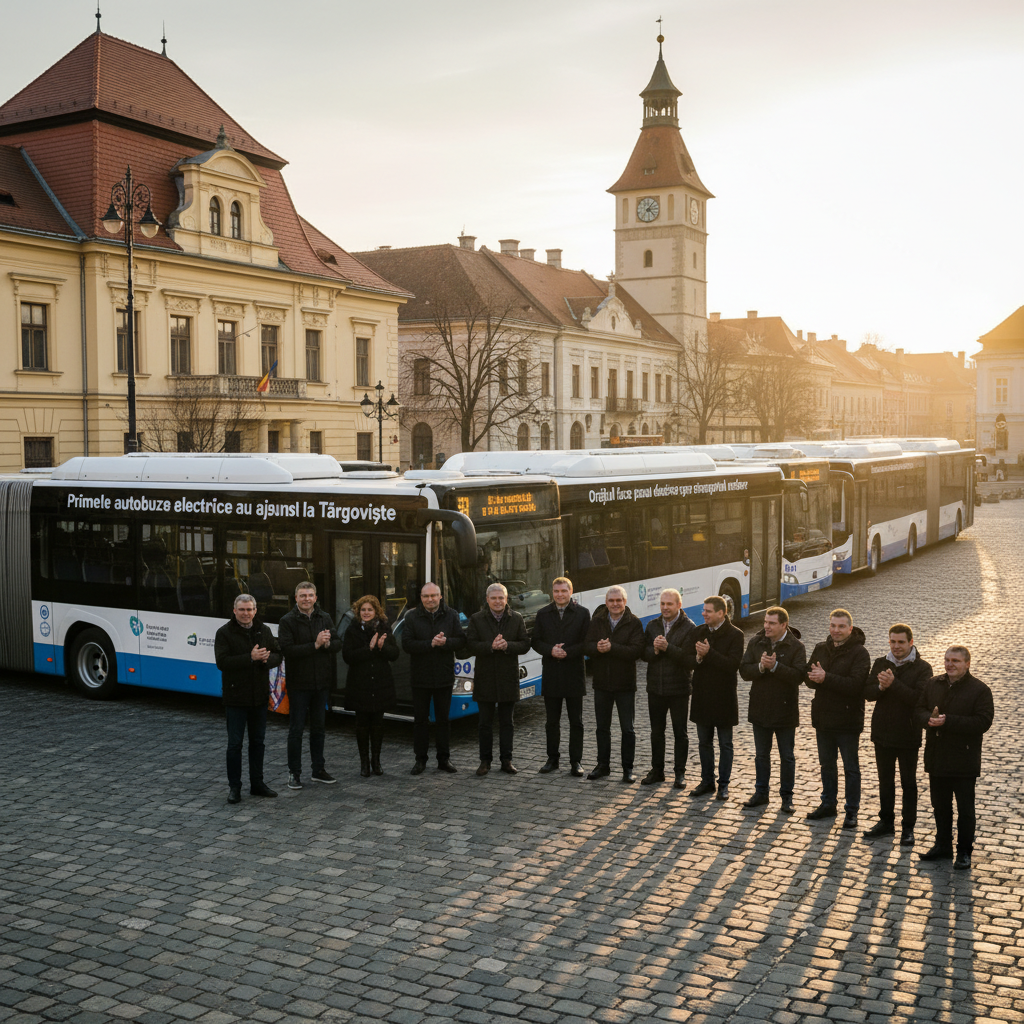 Târgoviște introduce primele autobuze electrice, marcând un salt important către transportul modern