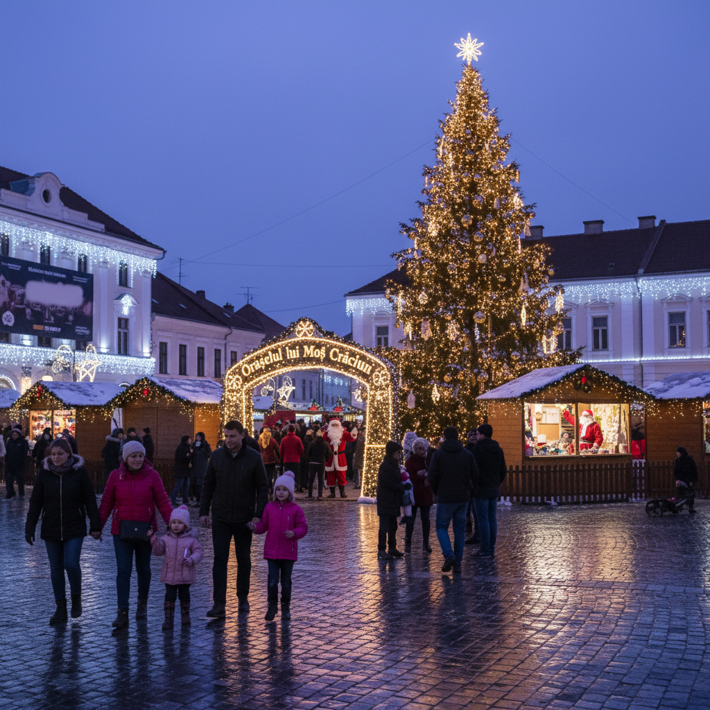 Târgoviște pornește iluminatul festiv și deschide Orășelul lui Moș Crăciun pe 5 decembrie