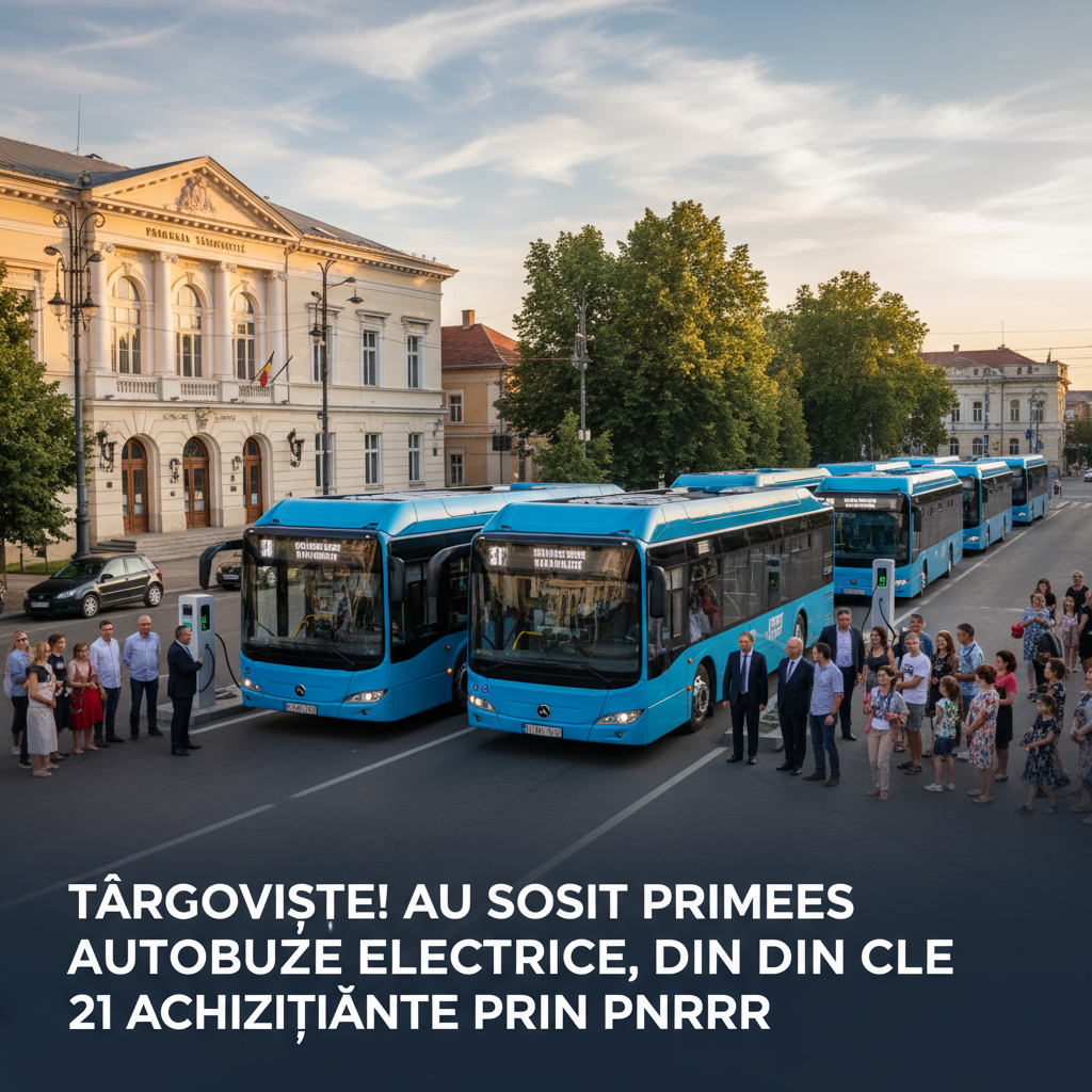 Târgoviște primește primele autobuze electrice din cele 21 achiziționate prin PNRR